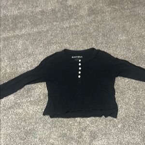 Katie J NYC Black Long Sleeve Blouse